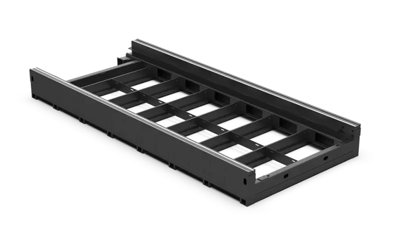 Integrated welded desk-type bed